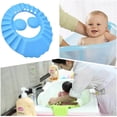 thumbnail image 3 of Casewin 1 Pack Safe Shampoo Shower Bathing Protection Bath Cap Soft Adjustable Visor Hat for Toddler, Baby, Kids, Children (Blue), 3 of 6