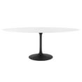 thumbnail image 2 of Modway Lippa 78" Oval Lacquered MDF Dining Table in Black/White, 2 of 7