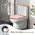 thumbnail image 5 of HELLHERO Maple Leaf Music Toilet Seat Lid Cover Set Holiday Dressing Pack of 2 Easy to Install Stretch Toilet Bowl Cover Fits All Toilet Shapes, 5 of 8