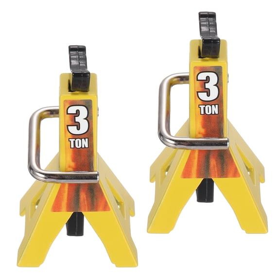 Uxcell RC Car Jack Stands,1/10 Scale 3 Ton Rc Accessories,for SCX10 TRX4 D90 CC01 RC Truck ,Yellow,2 pcs
