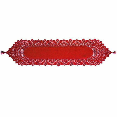 

ZTGD Table Mat Lace Design Smooth Touch Feeling 2 Colors Dining Table Protector for Buffet