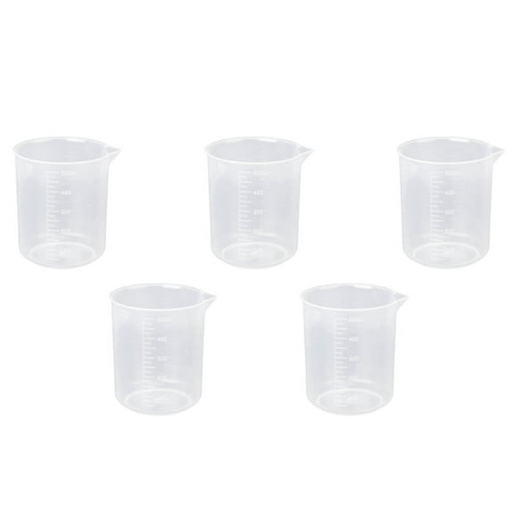 5X 500Ml Graduated Beaker Transparent