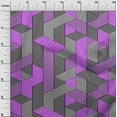 thumbnail image 3 of oneOone Cotton Poplin Twill Purple Fabric Geometrical Sewing Material Print Fabric By The Yard 56 Inch Wide, 3 of 4