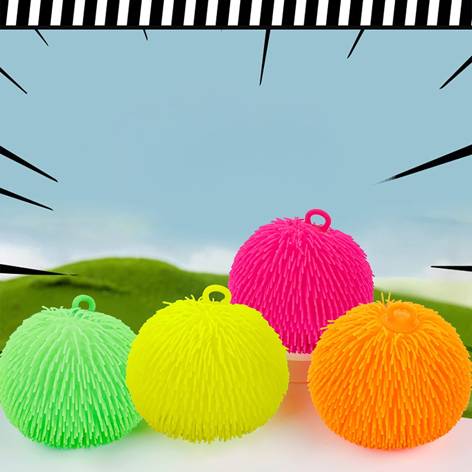 1 Pcs Puffer Ball Spiky Sensory Balls Bulk Bouncy Sensory Stress Relief Toy for Fun Fidget Anxiety Game Classroom Prizes Party Favors