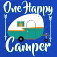 thumbnail image 3 of Tee Hunt One Happy Camper Youth T-Shirt Camping Roadtrip RV Trailer Kids Tee, Pink, Small, 3 of 5