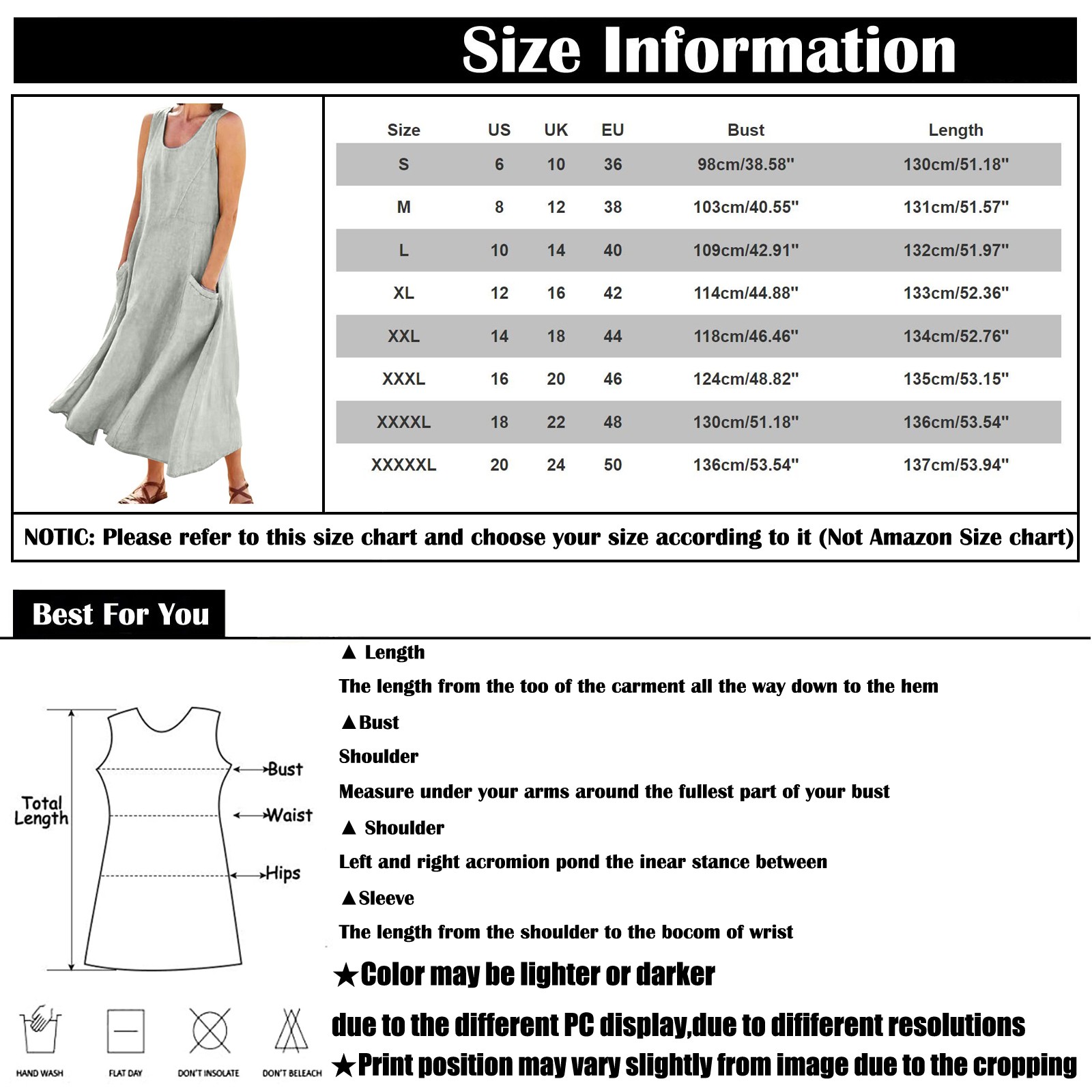 HaHaHappy Women Summer Cotton Linen Tank Dress Sleeveless Loose Crew ...