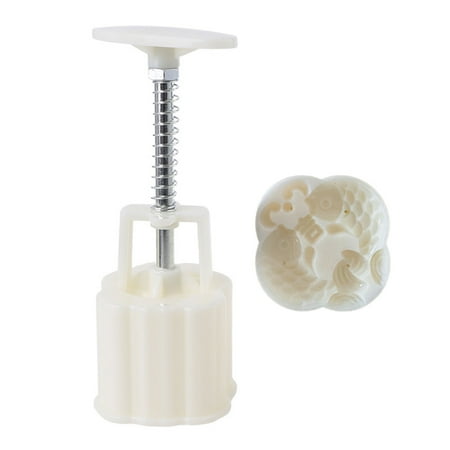 

63g Plastic Material Mooncake Mold Carp Shaped Stamps Moon Cakes Moulds for Mid-Autumn Festival DIY Baking Mooncake Use