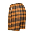 thumbnail image 5 of Men's Pajama Shorts Bottoms with Pockets Soft Lightweight Lounge Sleep Wear Oranges Cottish Tartan, 5 of 6