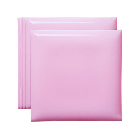 Uxcell 5Pcs Peel and Stick Backsplash Tiles 6" x 6" 3D Thickened Self-Adhesive Tile Stickers Wallpaper Wall for Kitchen Bathroom Bedroom, Pink