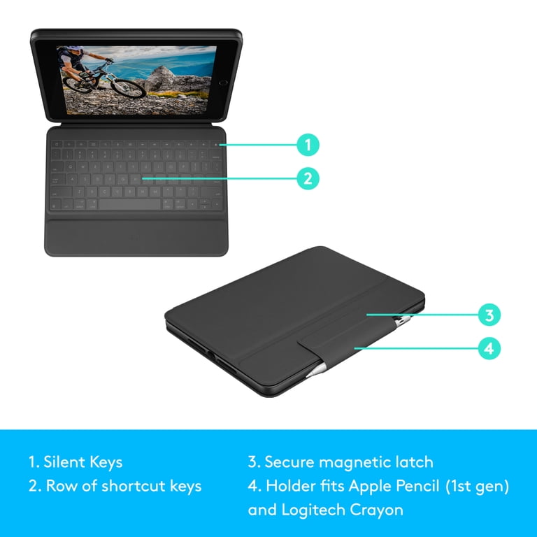 Logitech Rugged Folio Keyboard Case with Smart Magnetic Latch