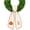 C, variant on Halloween Pumpkin Wreath Sash Fall Front Door Orange Bow Decor Soft Cotton Feel Fabric Raised Embroidery Scalloped Trim Seasonal Accent Initials