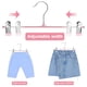 thumbnail image 5 of 30 Piezas Ganchos con Pinzas para Pantalones y Faldas - Perchas con Clip Antideslizante, Acero Inoxidable con Goma Protectora - Organizador de Jeans y Ropa sin Arrugas Gancho Giratorio (Rosa), 5 of 7