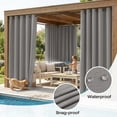 thumbnail image 3 of Lapalife Outdoor Curtains for Patio Waterproof W71xL84, Blackout Weighted Outside Curtains Weatherproof UV Resistant Privacy for Porch, Pergola, Light Gray, 1 Panel, 3 of 8