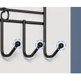thumbnail image 4 of NOGIS Over The Door Hooks - Sturdy Metal Over Door Hanger Coat Rack with 7 Hooks for Bag, Coat, Towel, Hat, Robes, Scarves, Closet, Fits 1.77" Thick Door (White), 4 of 7
