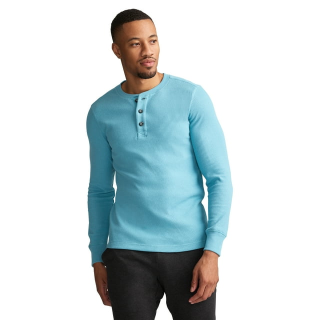 Jockey Henley Gaufré à Manches Longues pour Hommes