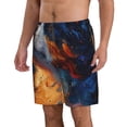 thumbnail image 2 of Kdxio Cosmic Dog Starry Night Pattern Mens Casual Shorts - Drawstring Summer Beach Sports Shorts for Men, 2 of 5