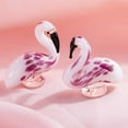 thumbnail image 3 of H&D Glass Flamingo Figurine – Hand Blown Art Glass Sculpture Ornament -2PCS, 3 of 7