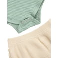 thumbnail image 4 of Honganda Ensemble 3 Pcs pour Fille, Barboteuse avec Short à Volants et Bandeau, 4 of 8
