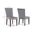 thumbnail image 6 of Traditional 6pc Dining Room Set Faux White Marble Table Top Upholstered Chair Bench Furniture, 6 of 7