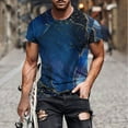 thumbnail image 2 of T-shirt à Manches Courtes Imprimé pour Hommes Col Rond Mode Décontractée Manches Courtes, 2 of 5