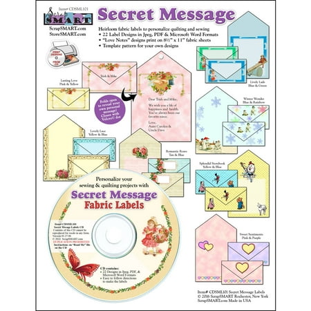 ScrapSMART Secret Message Fabric Labels CD-ROM: Label Designs, Patterns and Instructions