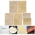 thumbnail image 3 of 6 Sheets of Metal Stickers Number Stickers DIY Alphabet Number Stickers Metal Letter Number Stickers(Mixed Style), 3 of 8