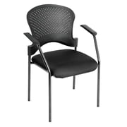 Raynor Eurotech Fabric Seat Breeze 4 Leg Side Chair Black Frame Black FS9077