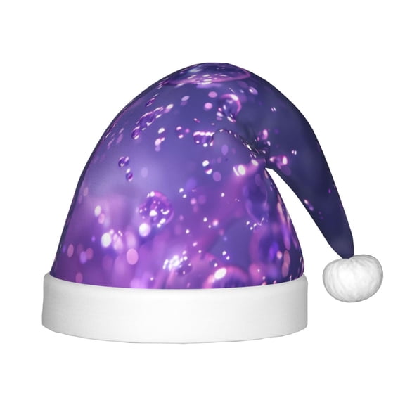 Balery Purple Bubble Abstract Art Pattern Santa Hat Christmas Hat Funny Christmas Hat Christmas Knitted Beanie Hat For Kids
