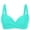 Blue, variant on Women's Solid Bikini Top Twist Front Push Up Padded Adjustable Ties Ruffle Vintage Tops Bathing Suit Black