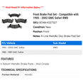 thumbnail image 2 of Front Brake Pad Set - Compatible with 1985 - 2002 GMC Safari RWD - Raybestos, 2 of 2