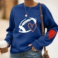 thumbnail image 2 of Byworldtasic Womens Long Sleeve TopsFootball Shirts for Women Game Day T-Shirts Touchdown Printed Shirt Casual Football Season Long Sleeve Sweatshirt, 2 of 5