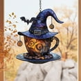 thumbnail image 2 of Witch Hat Tea Cup Wall Hook - Halloween Ornament & Functional Hanger - Acrylic Decor for Home/Party - 15x15cm Spooky Gift (Color as Shown), 2 of 4
