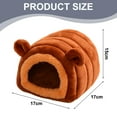 thumbnail image 2 of Hamster Hedgehog Guinea Pig Cave Bed Nest Hideout, Small Animals Cage Supplies Warm House, 2 of 7