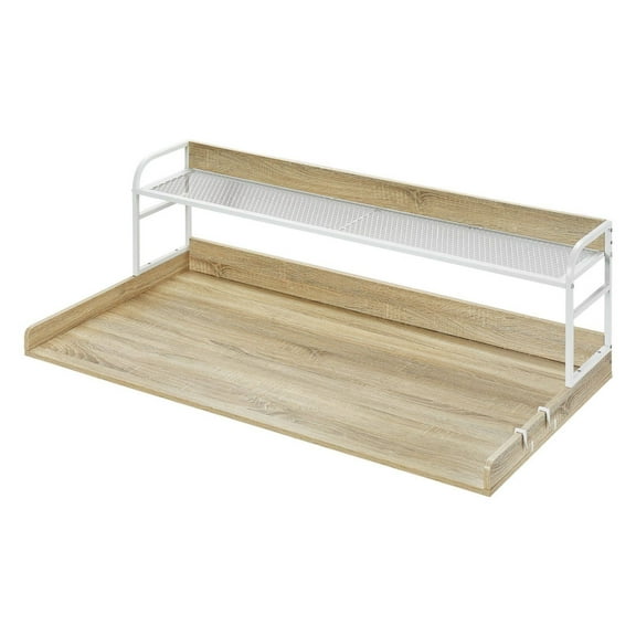 Washer Dryer Countertop 54x27", Laundry Topper with Shelf, Wooden Washer and Dryer Stand - Oak