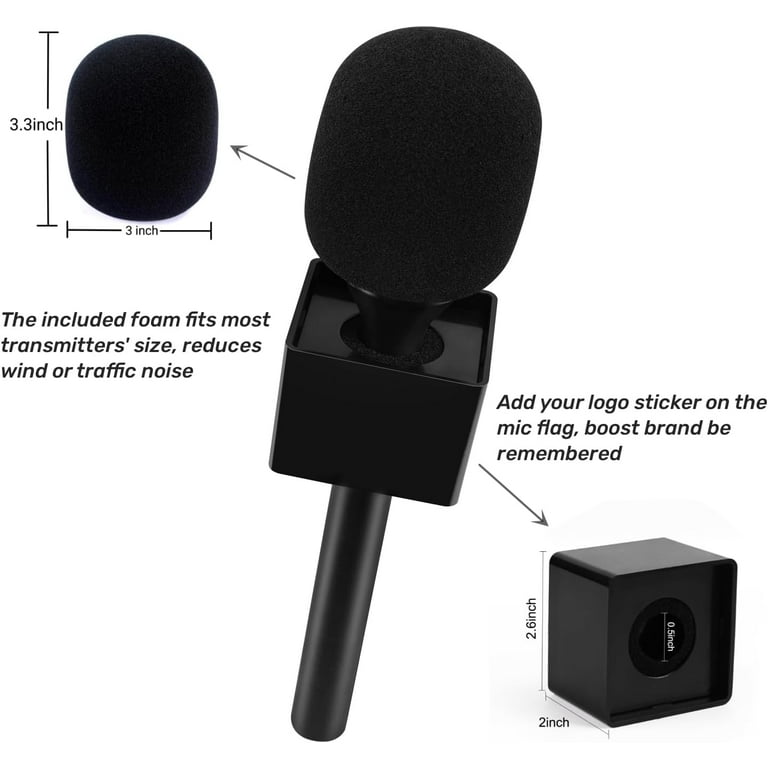 Microphone Interview GO Handheld Adapter with Foam and Plastic 