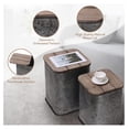 thumbnail image 5 of Farmhouse Side Table Set, Rustic Ottoman Storage Stool, Galvanized Metal End Tables with Wood Lid, Nesting Square Bins - 2 Piece, 5 of 6