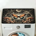 thumbnail image 5 of ZIATUBLES Washing Machine Cover Pad for The Top Dust Proof Washer and Dryer Machine Top Cover Mat for Laundry Room Home Deocr Accessories, 24" x 19.7", Mushroom Butterfly Moon Star, 5 of 7