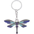 thumbnail image 1 of HUGFEGWE Womens Backpack Purse Dragonfly Keychain Animal Keychain Rhinestone Handbag Key Chain Sparkling Backpack Charm Car Key Chain for Women Womens Wallet CJ25311-1673, 1 of 9
