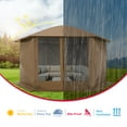 thumbnail image 6 of COBIZI Pop up Gazebo Screen Tent Screen House for Camping,12x12 Gazebo with Removable Roof, Outdoor Screened Gazebo with Sidewalls, Tent with Carry Bag and Ground Stakes,Brown(Upgraded), 6 of 11