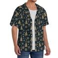 thumbnail image 2 of Kdxio Men's Hawaiian Shirt for Men Short Sleeve Shirt Gold Snowflake Christmas Tree Summer Casual Holiday Beach Button Down T-Shirts, 2 of 5