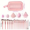 thumbnail image 4 of LNGOOR 42pc Face Makeup Tools Set  25pcs Makeup Brushes & 1pcs Makeup Storage Bag & 2pcs Large Makeup Sponge & 4pcs Scalloped Powder Puff & 2pcs Scalloped Thickened Powder Puff & 4pcs Thu, 4 of 7