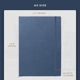 thumbnail image 5 of Beechmore Books A3 Sketchbook – 11.7x16.5" Premium Vegan Leather Bound Extra Large Sketch Book Hardcover, 160gsm 160 Perforated Ivory Pages, Blank Sketch Pad, Gift Boxed, Back Pocket, Ribbon Bookmark, 5 of 7