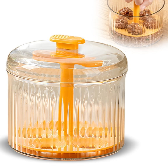 Xirurus Translucent 5-Ball Meatball Maker – Manual Press, Transparent Design, Easy Clean, Versatile for Meat, Fish, Shrimp, Dumplings