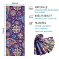thumbnail image 2 of Purple Paisley and Floral Pattern Hot Yoga Mat Towel Non Slip for Hot Yoga - Quick-Drying Yoga Mat Cover with 4 Corner Pockets with Travel Bag - Hot Yoga Towel Non Slip 70"x26", 2 of 6
