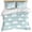 Blue, variant on 3 Piece Clouds Duvet Cover Set Queen Size, Microfiber Comforter/Quilt Cover with Corner Ties and 2 Pillowcases, Cartoon Blue Sky Minimalist Aesthetic All Season Soft Bedding with Zipper Closure