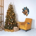 thumbnail image 4 of WMGHA 3D Snowman Breaking Through Wall Decals - PVC Adhesive Holiday Window Stickers for Kids' Rooms, Festive Christmas Wall Art for Living Room and Home Decor, 4 of 5