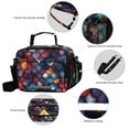 thumbnail image 3 of FORMRS Student Lunch Bag Insulated Reusable Cooler Box with Zipper Pockets, Purple Dragon Scales Pattern, 3 of 9