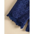 thumbnail image 6 of Seyurigaoka Toddlers Baby Girls Summer Sweet Casual Shorts, Hollow Flower Pattern Elastic Waist Lace Short Trousers, 6 of 8