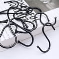 thumbnail image 3 of Apuakthei MgcTolBox 20 piezas Ganchos en forma de S de metal, ganchos negros, ganchos en forma de S de metal pesado, adecuados para cocina, baño, dormitorio y oficina (L, negro), 3 of 5