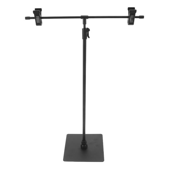 WHAMVOX Adjustable Aluminum Alloy Black Poster Stand T-Shaped Canvas Display Rack For Trade Shows Offices And Retail Easy To Assemble And Disassemble Floor Standing Sign Holder